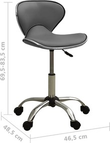 vidaXL Σκαμπό Αισθητικής Γκρι από Συνθετικό Δέρμα