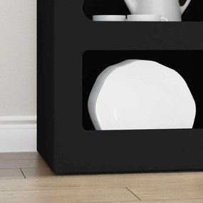 VidaXL Πλαϊνό γραφείο ELST Μαύρο 40 x 35 x 100,5 εκ Επεξεργασμένο Ξύλο