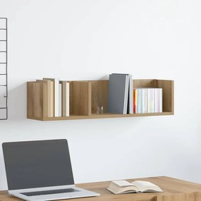 vidaXL Ράφι Τοίχου για CD Τεχνίτης Δρυς 75 x 18 x 18 εκ. Μοριοσανίδα