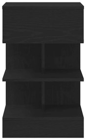 vidaXL Κομοδίνο Μαύρη δρυς 40 x 35 x 65 εκ. Επεξεργασμένο ξύλο