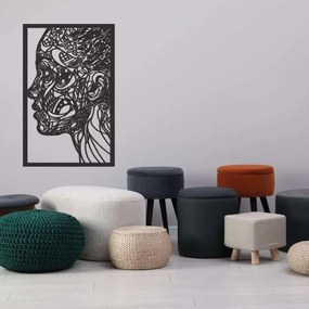 Διακοσμητικό τοίχου Λαμαρίνα kp12 Silhoutte - 0,60mx0,95m, Μαύρο