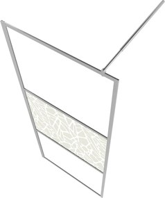 vidaXL Οθόνες ντους Ασημί 100 x 195 cm Γυαλί και Αλουμίνιο