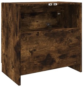 vidaXL Ντουλάπι Νιπτήρα Καπνιστή Δρυς 59x37x59 εκ. Επεξεργασμένο Ξύλο