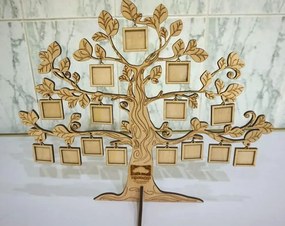 Σετ των 2 Intra απο ξύλο plywood 3mm-4mm πάχος – Βάση κορνίζας Family Tree με κρεμαστό ξύλο φωτογραφιών 15x15 cm INTRAVECTRY-MY552971