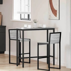 vidaXL τραπέζι Γκρίζο Σονομα 100 x 40 x 100,5 εκ