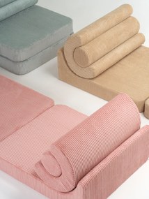 Πολυθρονα Flipster Υφασμα Κοτλε Ροζ