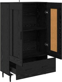 vidaXL Highboard Μαύρη Οξυά 69,5 x 31 x 115 εκ. Επεξεργασμένο ξύλο