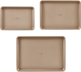 VEVOR Baking Pan Set 3-Piece Nonstick Carbon Steel Set with Silicone Handles