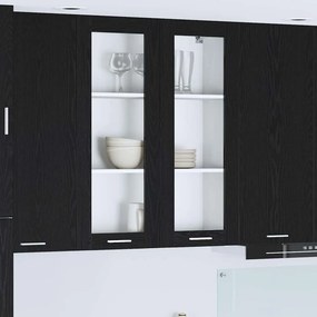 vidaXL Κρεμαστό ντουλάπι Μαύρη Οξυά 80 x 31 x 100 εκ.