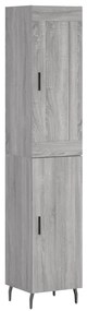 vidaXL Μπουφές Sonoma Γκρι 34,5 x 34 x 180 εκ. από Επεξεργασμένο Ξύλο