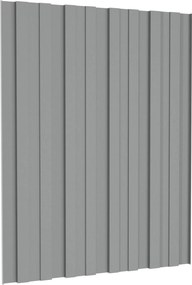 vidaXL Πάνελ οροφής 36 τεμ. Γκρι 60 x 45 cm Γαλβανισμένος χάλυβας