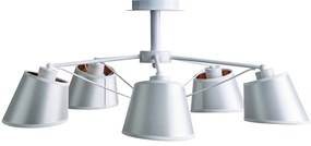 Πλαφονιέρα Φωτιστικό Οροφής 5xΕ27 Arkolight-1654-1/5-Λευκό-Χρυσό 1654-1/5