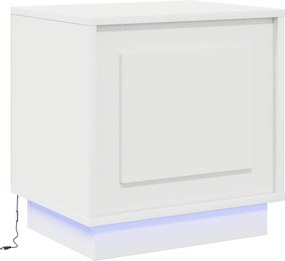 vidaXL Κομοδίνο Λευκό 44 x 34,5 x 45 εκ Επεξεργασμένο ξύλο