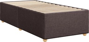 vidaXL Κρεβάτι Boxspring με Στρώμα Σκούρο Καφέ 90x190 εκ. Υφασμάτινο