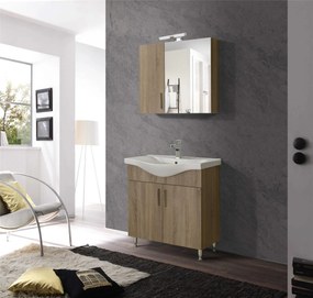 Σετ Επίπλου Mπάνιου SIENA 90 Sonoma Dark 90x46x160 εκ.