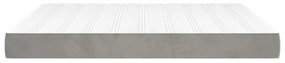 vidaXL Στρώμα με Pocket Springs Ανοιχτό Γκρι 160x200x20 εκ. Βελούδινο
