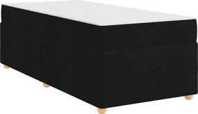 vidaXL Σκελετός Κρεβατιού με στρώμα Μαύρο 100 x 200 cm ύφασμα