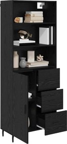 vidaXL Highboard 2 pcs Μαύρη Οξυά 69,5 x 34 x 180 εκ.
