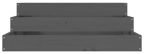 Ζαρντινιέρα Γκρι 78 x 78 x 27 εκ. από Μασίφ Ξύλο Πεύκου - Γκρι