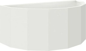 vidaXL Γλάστρα Λευκό 90 x 45 x 35 cm Ατσάλι