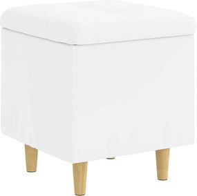 vidaXL Οθωμανικό αποθήκευσης Λευκός 40 x 40 x 45 cm Τεχνητό δέρμα