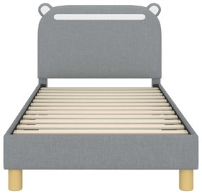 vidaXL Κρεβάτι Παιδικής Κρεβατοκάμαρας με Κεφαλάκι Ανοιχτό γκρι