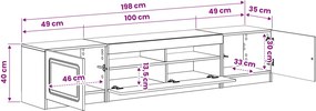 vidaXL 5 Τεμάχια LED Τηλεοπτικού Ντουλαπιού Γυαλιστερό Λευκό