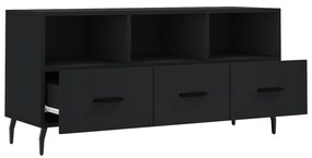 vidaXL Έπιπλο Τηλεόρασης Μαύρο 102 x 36 x 50 εκ. από Επεξεργ. Ξύλο