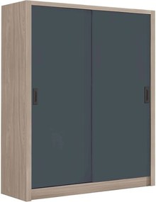 VANITY Ντουλάπα Δίφυλλη - Συρόμενη, Αποχρώσεων Sonoma Oak &amp; Grey   1τμχ