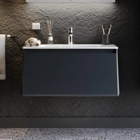 Bathroom bench with washbasin BELLA 80 Anthracite 81x46.5x46 cm. 81x46.5x46 εκ.