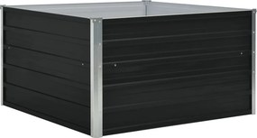 vidaXL Ζαρντινιέρα Ψηλή Ανθρακί 100x100x45 εκ. Γαλβανισμένος Χάλυβας