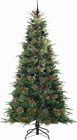 vidaXL Τεχνητό Χριστουγεννιάτικο Δέντρο με Άξονα Πράσινο 240 cm