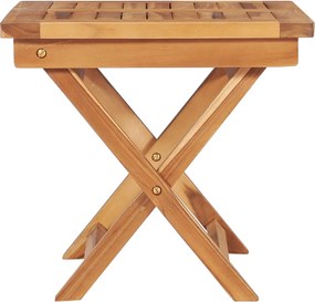 vidaXL Ξαπλώστρες 2 τεμ. από Μασίφ Ξύλο Teak με Τραπέζι και Μαξιλάρι