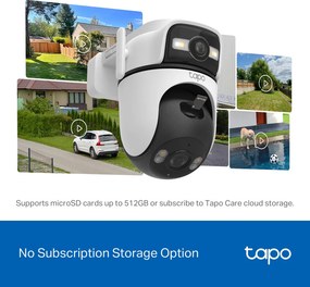 TP-LINK smart κάμερα Tapo C545D, dual lens, 2K/3MP, WiFi, PTZ, IP66, V1.0