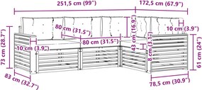 vidaXL Σειρά Καναπέ Εξωτερικού 4 pcs Άσπρο και Ανθρακί