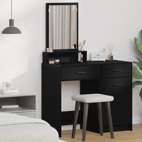 vidaXL Τουαλέτα με Συρτάρια Μαύρη Δρυς 50x41x140 εκ