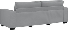 vidaXL Τριθέσιος Καναπές Ανοιχτό Γκρι 220x77x82 εκ. Ύφασμα