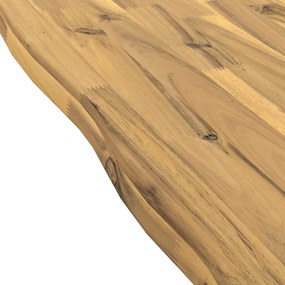 vidaXL Επιφάνεια Τραπεζιού Live Edge 100 x 80 x 3,2 cm Ορθογώνιος