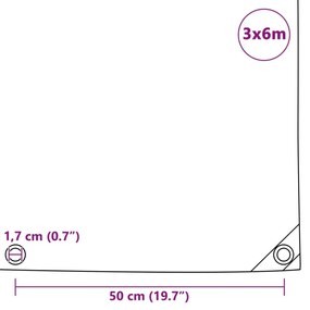 Μουσαμάς 650 γρ./μ.² Λευκός 3 x 6 μ. - Λευκό