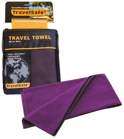 Microfiber Travel Towel TRAVELSAFE 80x40 cm, Πετσέτα Ταξιδίου με Μικροΐνες, TRA-106 /Purple