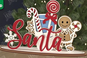 Σετ των 3 Intra απο ξύλο plywood 3mm-4mm πάχος Χριστουγεννιάτικη πινακίδα |Εορταστική διακόσμηση| Ιδέα δώρου Δίασταση 15x15 cm INTRAFABR-107358824