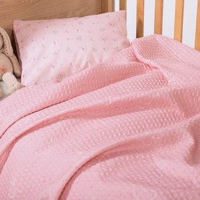 Κουβέρτα Βρεφική Πικέ Wings Of Joy Pink Nef-Nef Homeware Cradle 110x150cm 100% Βαμβάκι