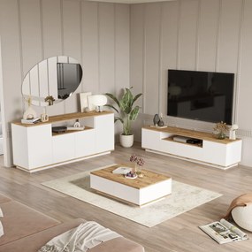Σύνθετο Σαλονιού Atlantic Πεύκο / Λευκό DROER 180x44.5x44.6