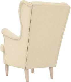 vidaXL πολυθρόνα Cream 74x84x100 cm Ύφασμα