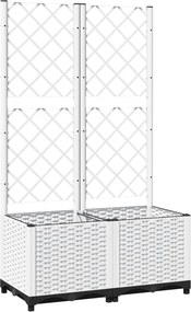 vidaXL Γλάστρα Κήπου Λευκό 80 x 40 x 136 cm