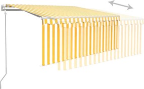 vidaXL Ηλεκτρική τέντα με LED και αισθητήρα 3,5 x 2,5 m