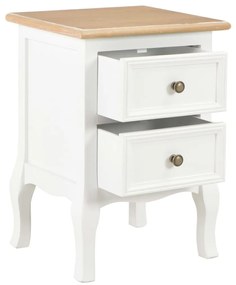 vidaXL Κομοδίνα 2 Τεμ. Λευκά 35 x 30 x 49 εκ. από MDF