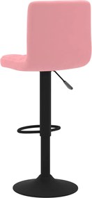 vidaXL Σκαμπό Μπαρ 2 τεμ. Ροζ Βελούδινα