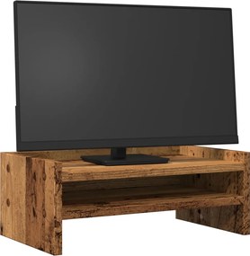 vidaXL Βάση Οθόνης Όψη Παλαιού Ξύλου 42x24x16 εκ. από Επεξ. Ξύλο