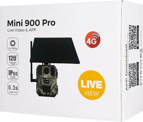 SUNTEK smart ηλιακή κάμερα κυνηγού Mini 900 Pro, PIR, 4G, 30MP/2K, SD, IP65